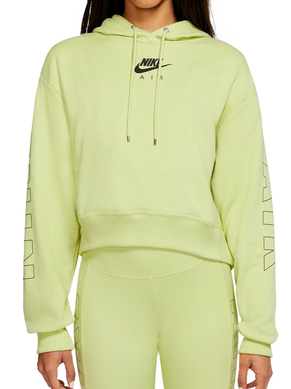 Nike Air Women's cropped hoodie in Lime Green hoodie | Size M